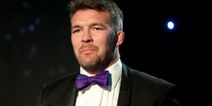 Peter O’Mahony with two best jokes of the night at the Rugby Players Ireland awards