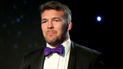 Peter O’Mahony with two best jokes of the night at the Rugby Players Ireland awards