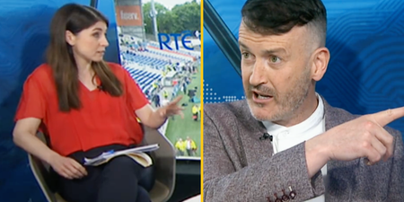 Tension in The Sunday Game studios as Joanne Cantwell puts Donal Óg on the spot over his Tailteann Cup comments