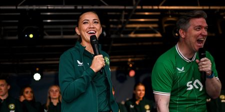 Katie McCabe cracks Marcus Rashford joke at Ireland’s homecoming bash