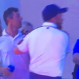 Shane Lowry forced to drag Rory McIlroy away from heated argument after 18th drama