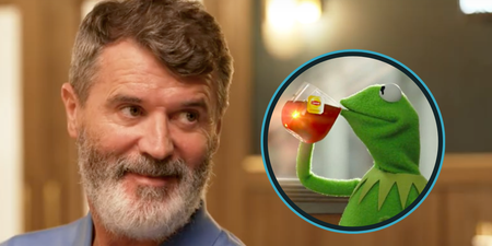Roy Keane has perfect ‘Kermit sipping tea’ moment when discussing Liverpool