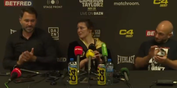 “I’ll answer it. Not in front of Katie Taylor.” – Eddie Hearn refuses to discuss Conor McGregor