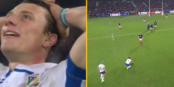 Italy denied famous Six Nations win as ball falls off the tee in dying seconds