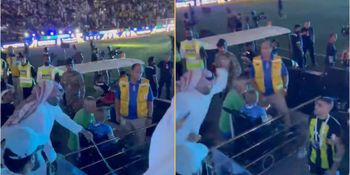 Saudi Pro League striker lashed from the stand by furious fan