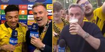 Jamie Carragher interviews Jadon Sancho after drinking ‘8 pints in Yellow Wall’