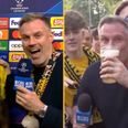 ‘Smashed’ Jamie Carragher interviews Jadon Sancho after drinking ‘8 pints in Yellow Wall’